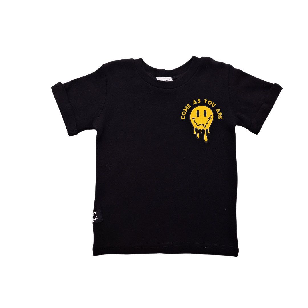 Mini-graphic onesies & t-shirts – Black Come as You are